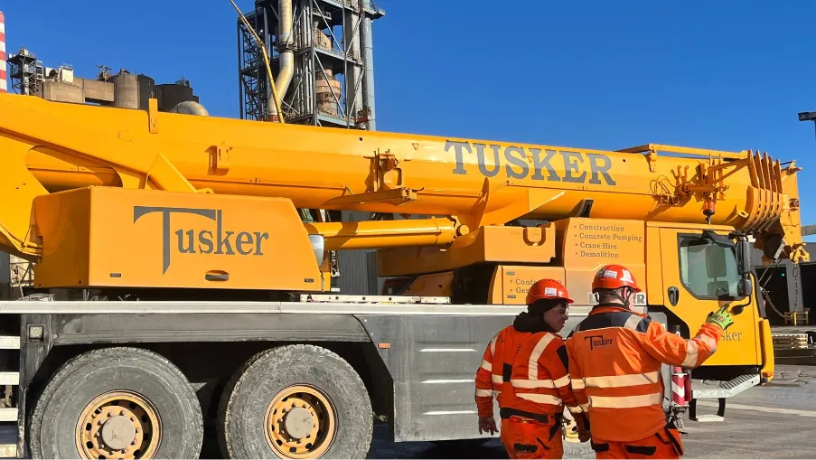Tusker crane hire fleet